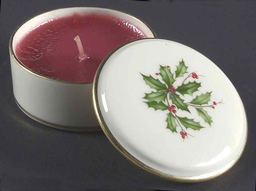 Holiday (Dimension) Round Box & Lid with Candle by Lenox-1