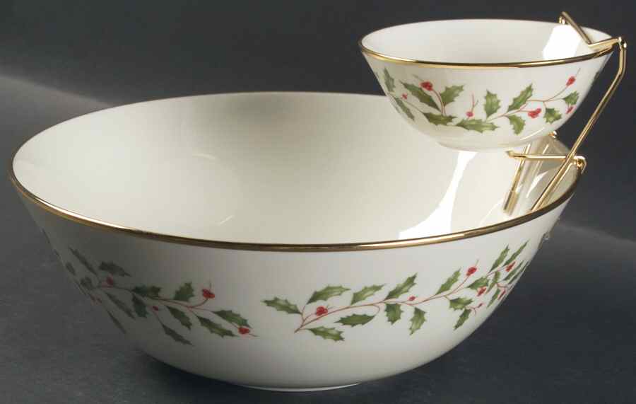 Holiday (Dimension) Tier Bowl Set-2 Bowls and Metal Holder by Lenox-1