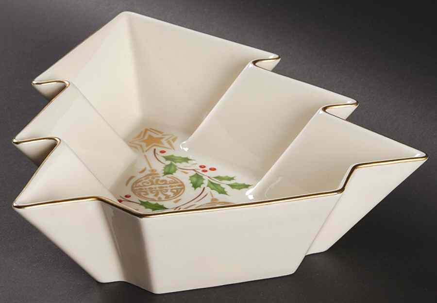 Holiday (Dimension) Deep Tree Shaped Dish by Lenox-1