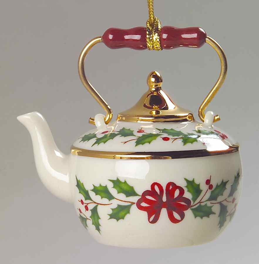 Holiday (Dimension) Tea Kettle Ornament by Lenox-1