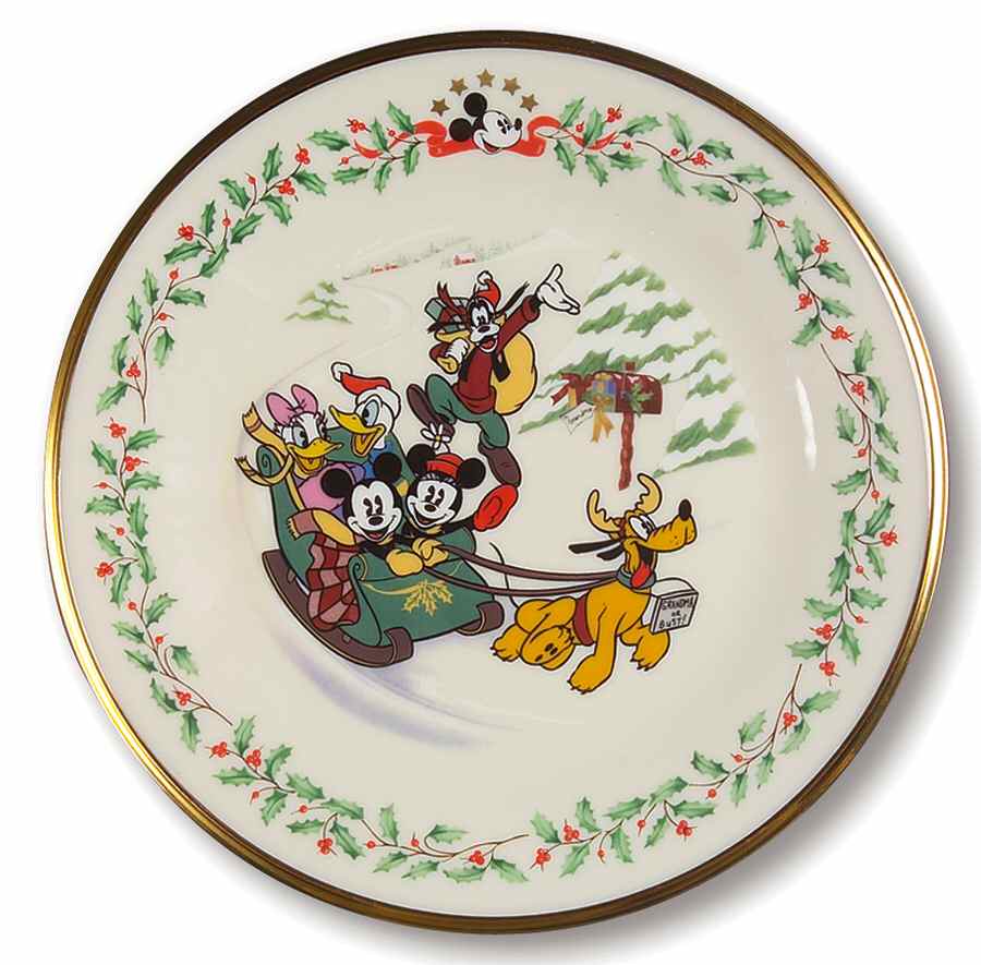 Holiday (Dimension) Ivory Disney Accent Salad Plate by Lenox-1