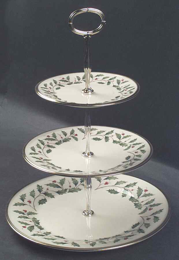 Holiday (Dimension) 13 7/8"-14 1/4" 3-Tiered Serving Tray(DP,SP,BB) HC by Lenox-1