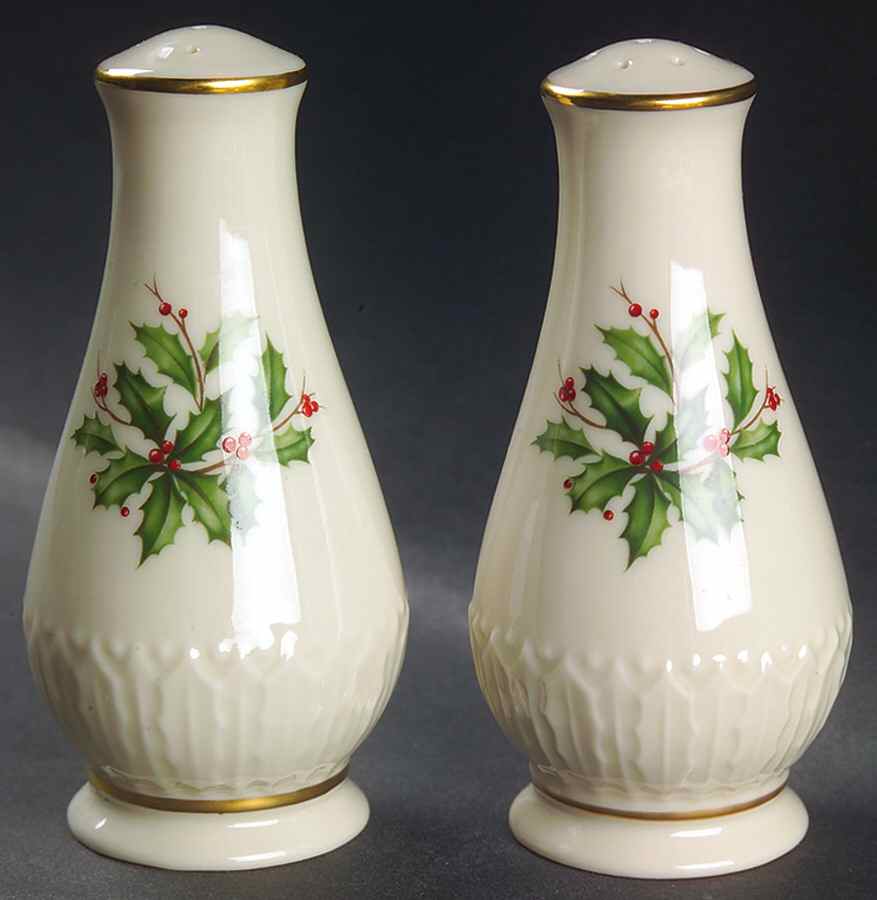 Holiday (Dimension) Sculpted Salt & Pepper Set by Lenox-1