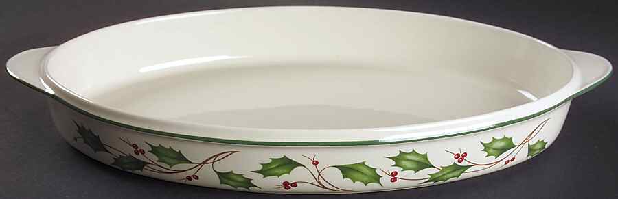 Holiday (Dimension) 16" Oval Baker by Lenox-1