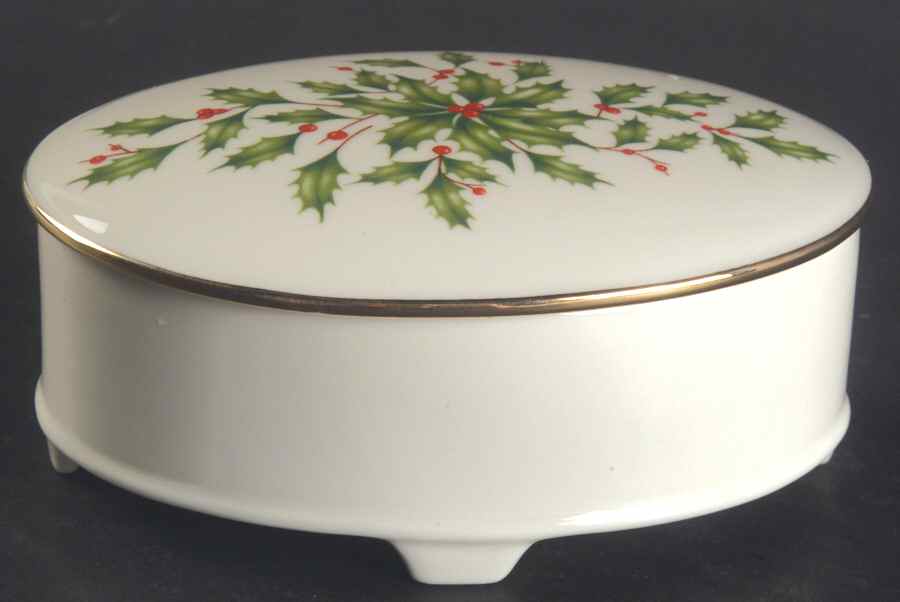 Holiday (Dimension) Oval Box & Lid 4" by Lenox-1