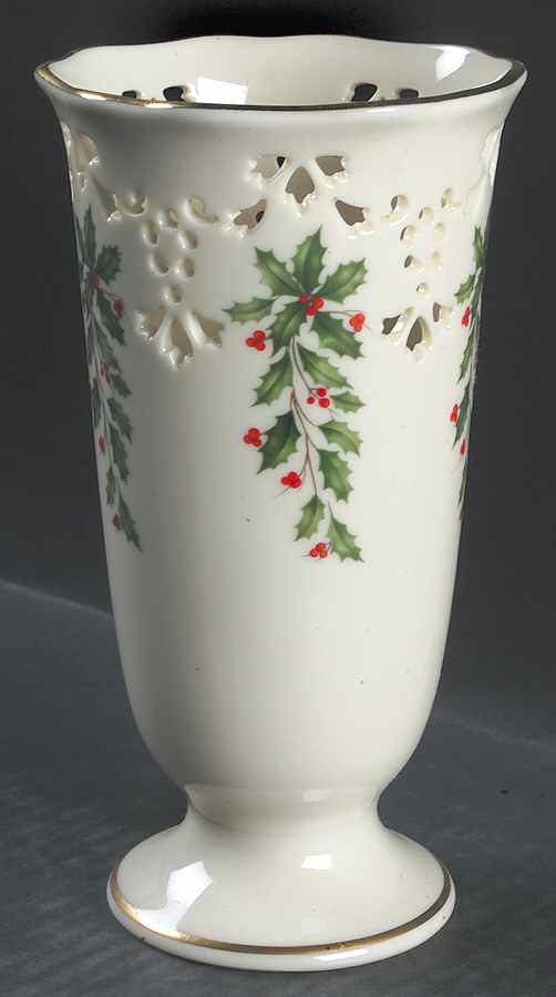 Holiday (Dimension) 7" Pierced Vase by Lenox-1