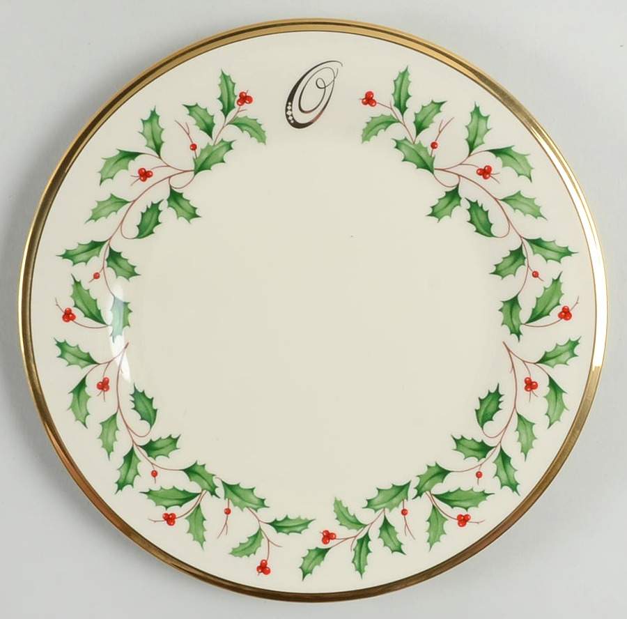 Holiday (Dimension) Accent Salad Plate Mono "O" by Lenox-1
