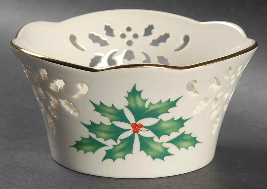 Holiday (Dimension) 5" Pierced Oval Bowl by Lenox-1