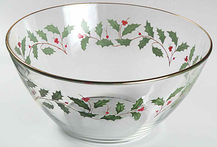 Holiday (Dimension) 9" Glassware Salad Bowl by Lenox-1