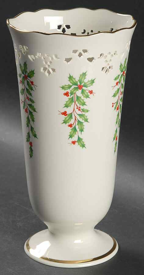 Holiday (Dimension) 8" Pierced Vase by Lenox-1