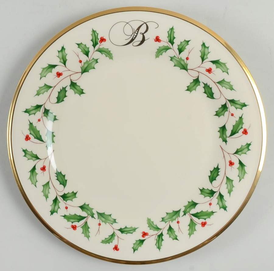 Holiday (Dimension) Accent Dinner Plate Mono "B" by Lenox-1