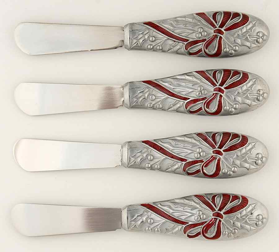 Holiday (Dimension) Hollow Handle Butter Spreader - Set of 4 by Lenox-1