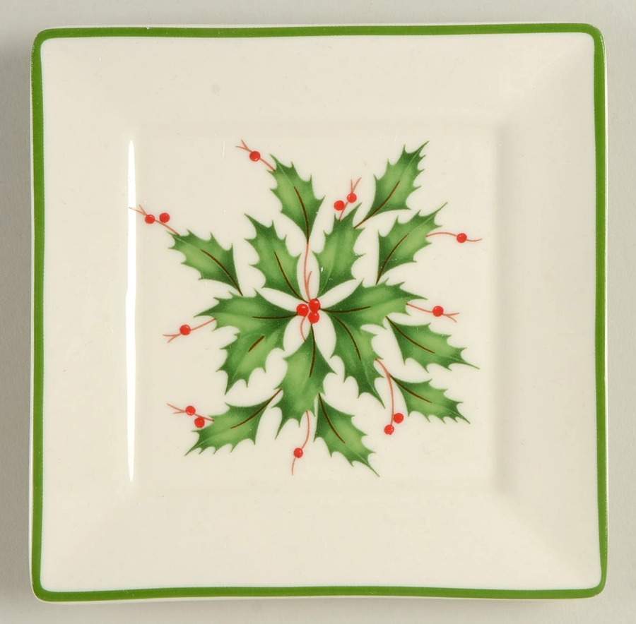 Holiday (Dimension) Square Tidbit Plate by Lenox-1