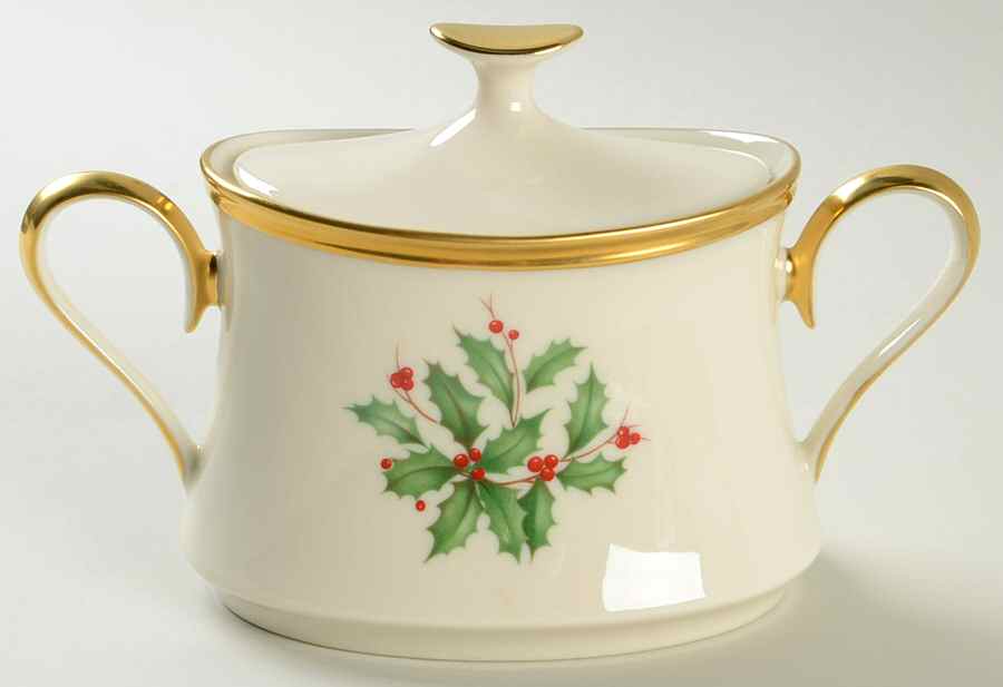 Holiday (Dimension) Sugar Bowl & Lid by Lenox-1