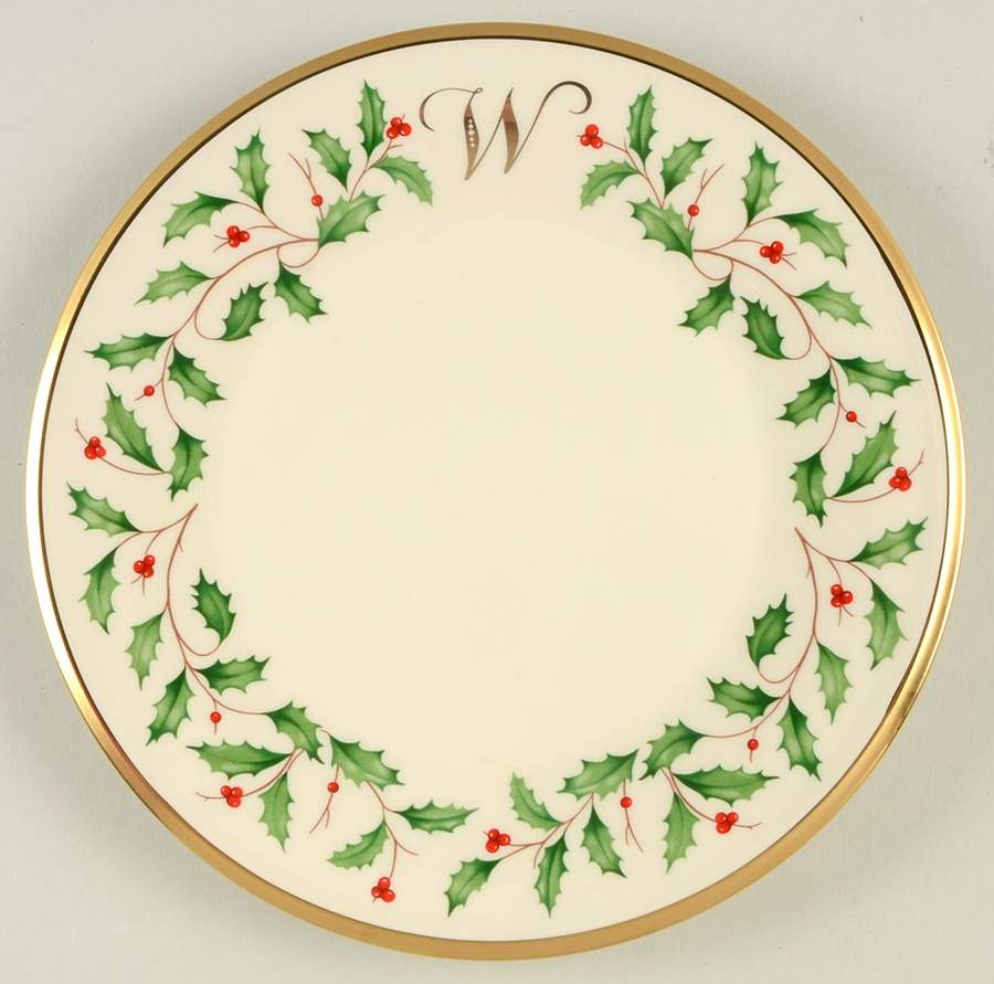 Holiday (Dimension) Accent Salad Plate Mono "W" by Lenox-1