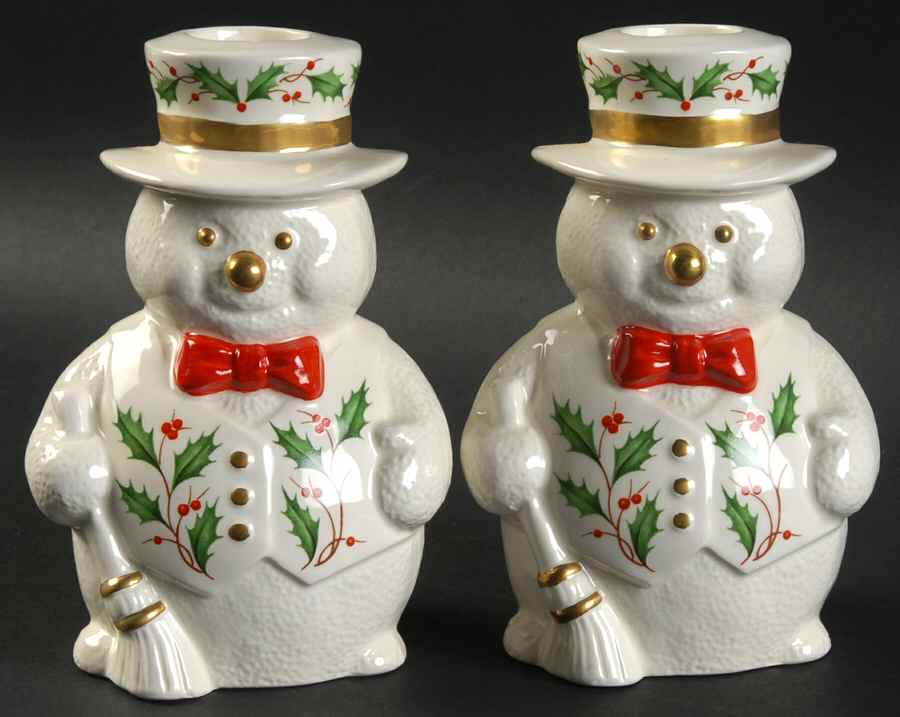 Holiday (Dimension) Figural Candlestick - Set of 2 Motif 3 by Lenox-1