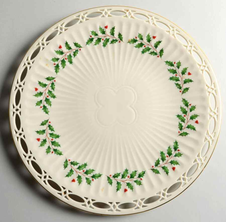 Holiday (Dimension) 11" Round Platter w/Pierced Edge by Lenox-1