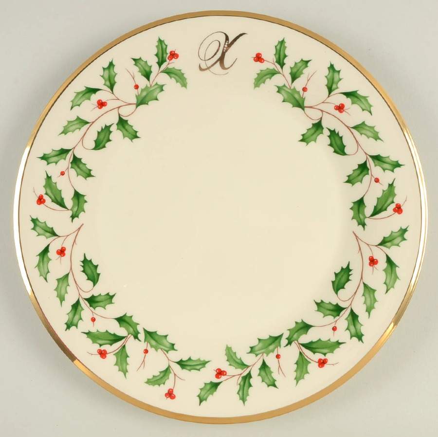 Holiday (Dimension) Accent Dinner Plate Mono "X" by Lenox-1