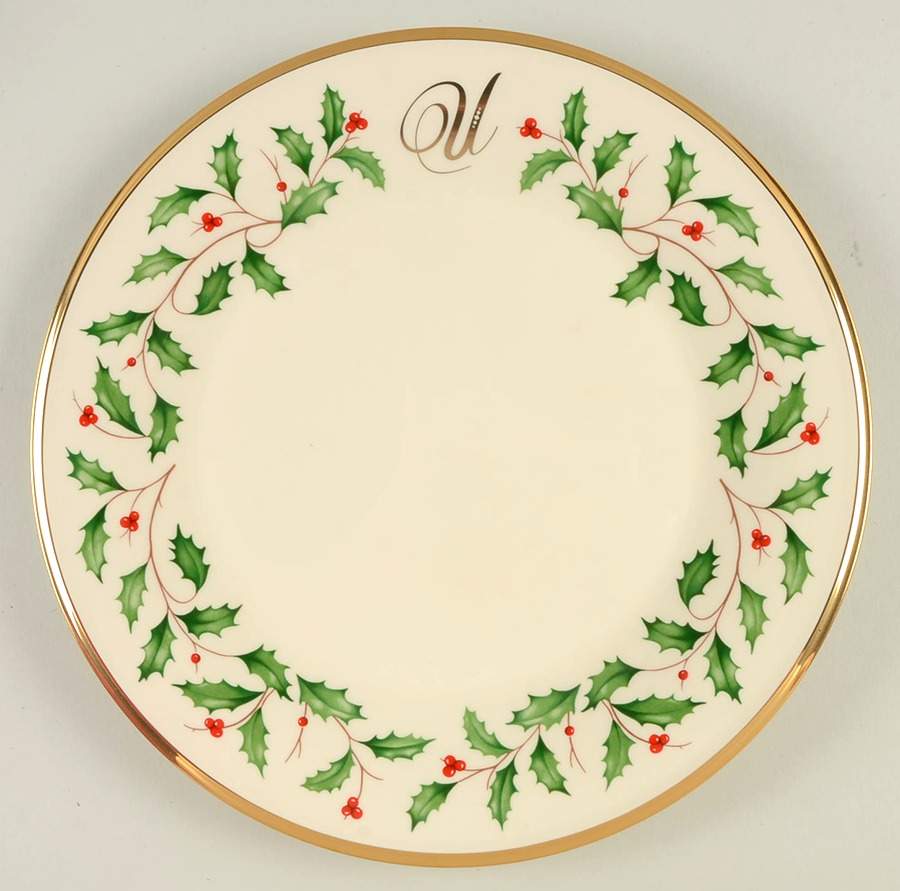 Holiday (Dimension) Accent Dinner Plate Mono "U" by Lenox-1