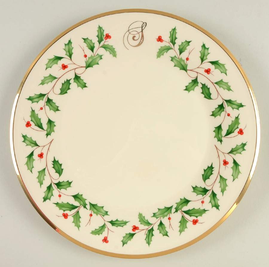 Holiday (Dimension) Accent Dinner Plate Mono "S" by Lenox-1