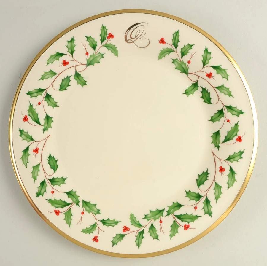 Holiday (Dimension) Accent Dinner Plate Mono "Q" by Lenox-1