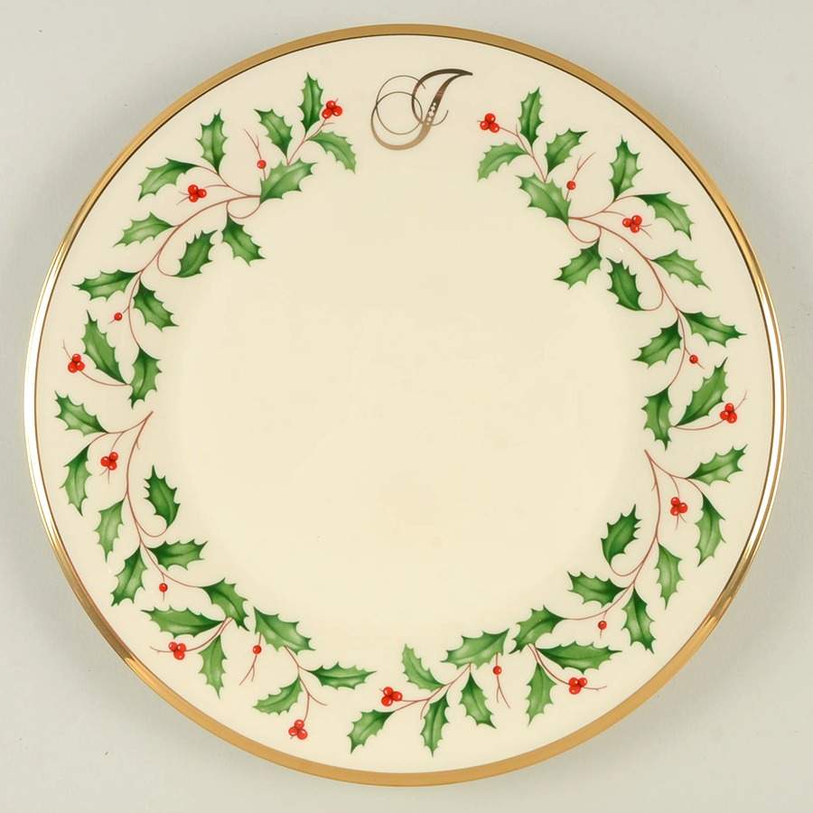 Holiday (Dimension) Accent Dinner Plate Mono "J" by Lenox-1