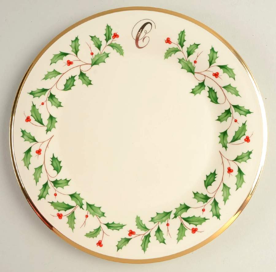 Holiday (Dimension) Accent Dinner Plate Mono "C" by Lenox-1
