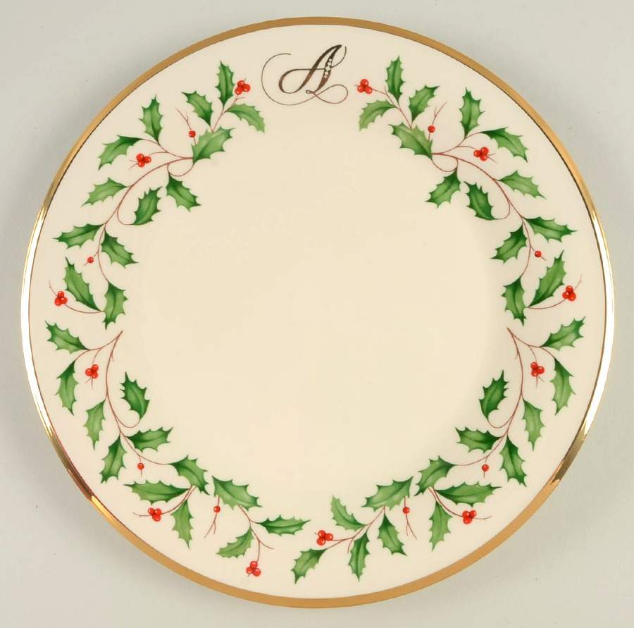 Holiday (Dimension) Accent Dinner Plate Mono "A" by Lenox-1