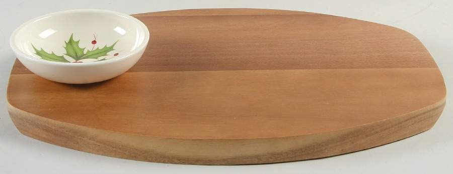 Holiday (Dimension) Wood Breadboard No Dip Bowl by Lenox-1