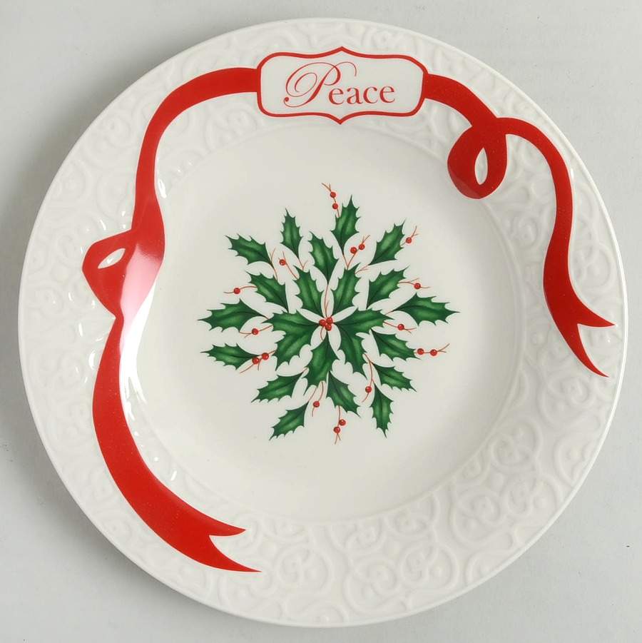 Holiday (Dimension) Carved Accent Luncheon Plate by Lenox-1
