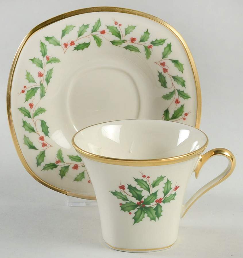 Holiday (Dimension) Square Cup & Saucer Set by Lenox-1