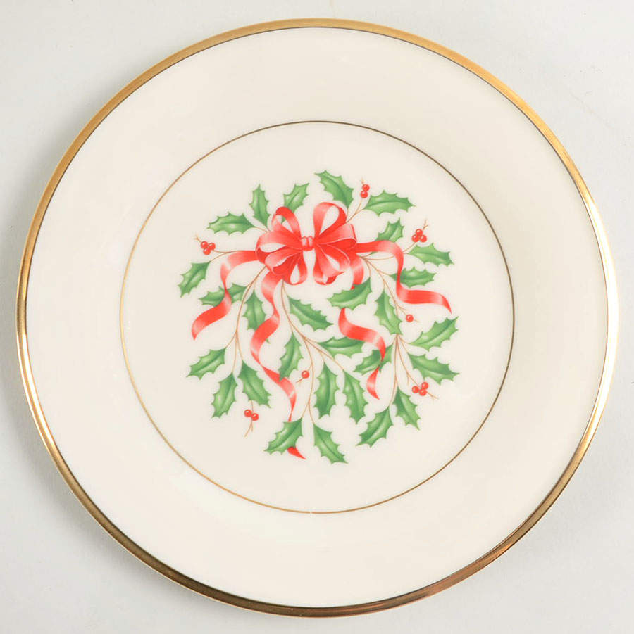 Holiday Gold (Red Ribbon Accent) Accent Salad Plate by Lenox-1