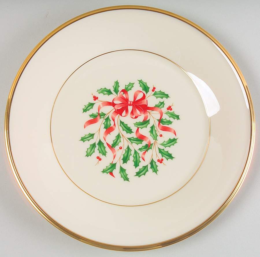 Holiday Gold (Red Ribbon Accent) Accent Luncheon Plate by Lenox-1