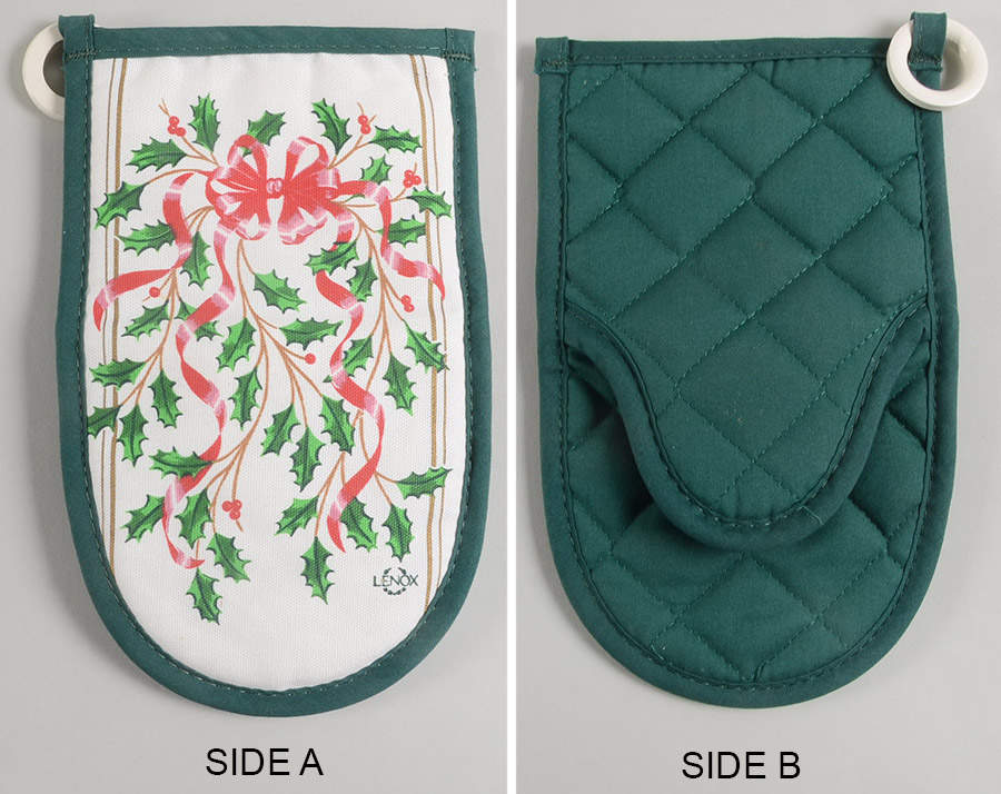 Holiday Gold (Red Ribbon Accent) Cloth Oven Mitt by Lenox-1