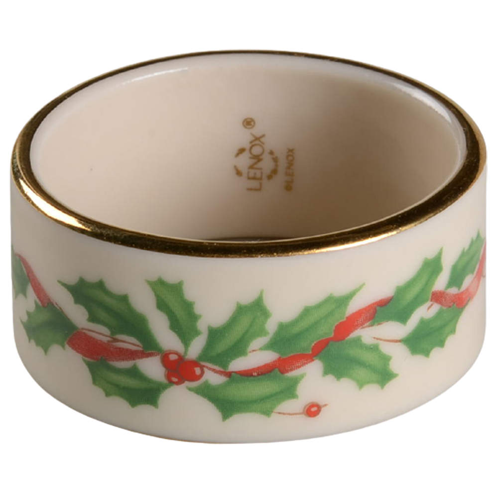 Holiday Gold (Red Ribbon Accent) Napkin Ring by Lenox-1