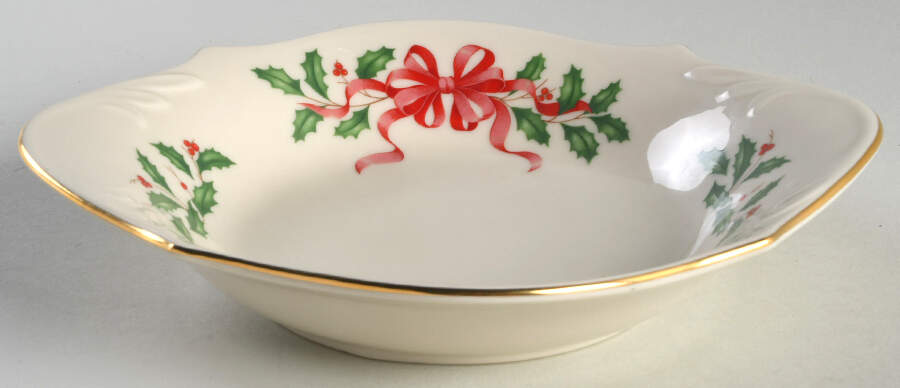 Holiday Gold (Red Ribbon Accent) Open Candy Dish by Lenox-1