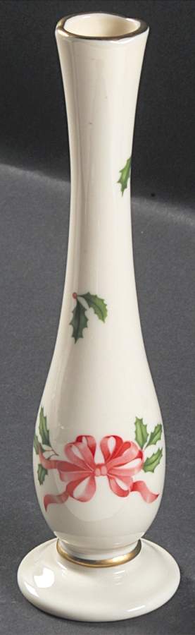 Holiday Gold (Red Ribbon Accent) 7" Bud Vase by Lenox-1