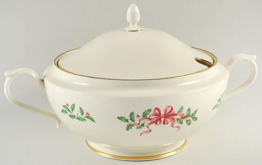 Holiday Gold (Red Ribbon Accent) Tureen & Lid by Lenox-1