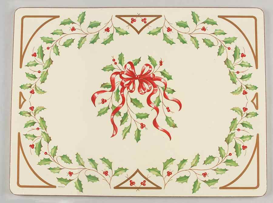 Holiday Gold (Red Ribbon Accent) (Set of 2) Placemat Set by Lenox-1