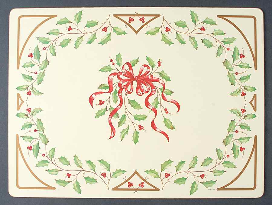 Holiday Gold (Red Ribbon Accent) Corkboard Placemat by Lenox-1