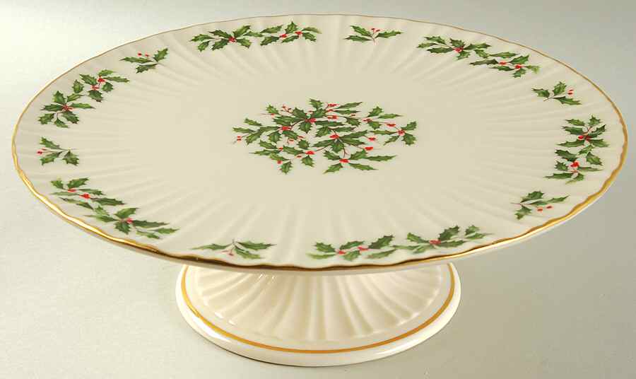 Holiday (Dimension) 10" Diameter Pedestal Cake Stand by Lenox-1