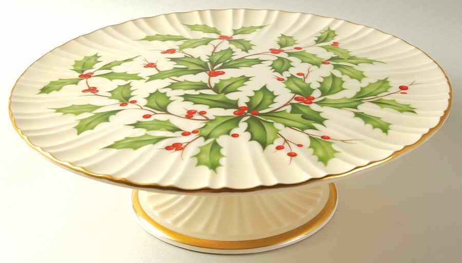 Holiday (Dimension) 10" Diameter Pedestal Cake Stand by Lenox-1