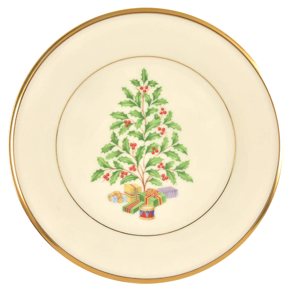 Holiday Tree Gold Accent Salad Plate by Lenox-1
