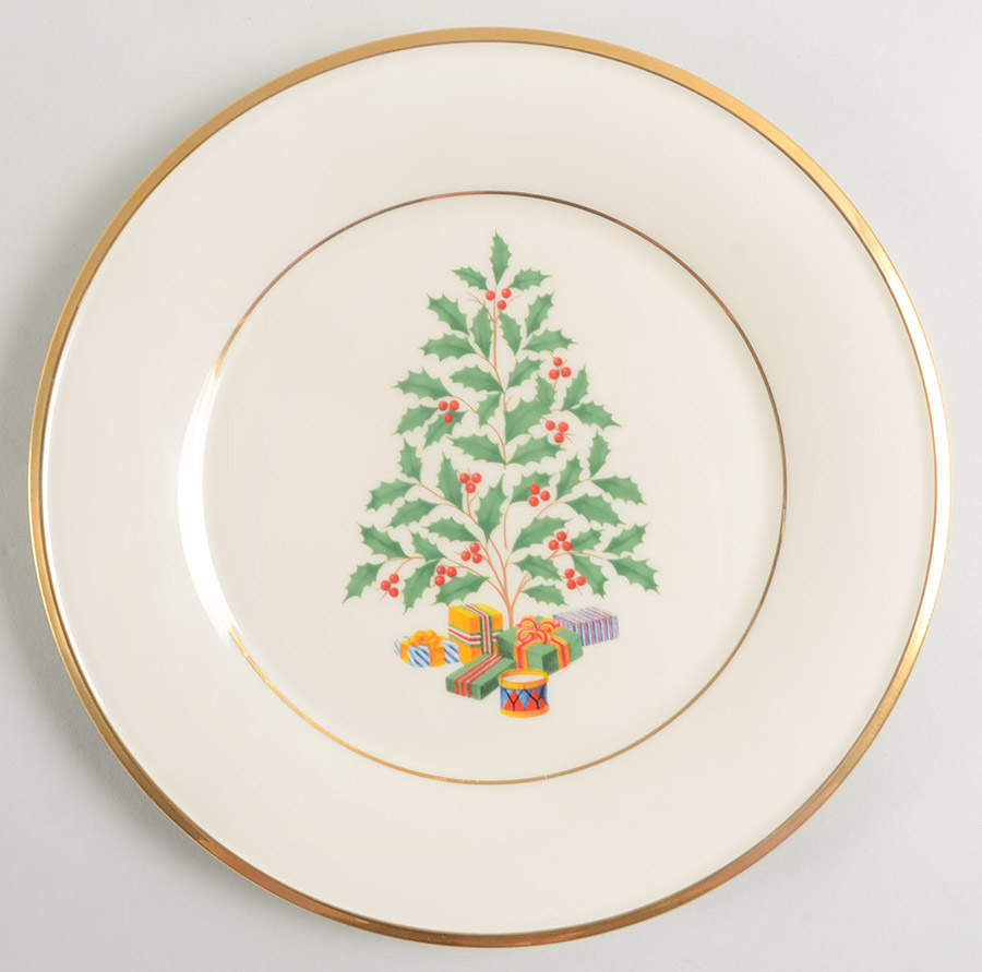 Holiday Tree Gold Accent Luncheon Plate by Lenox-1