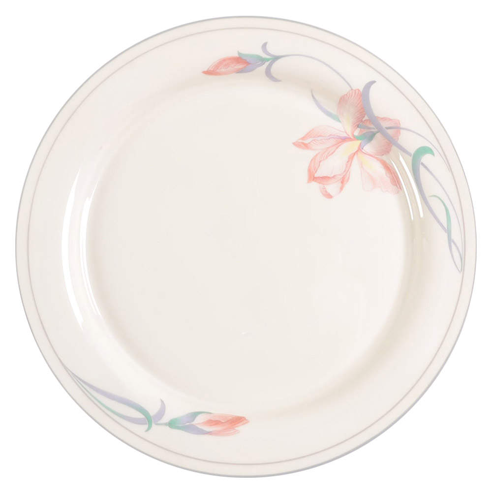 Iris on Grey Dinner Plate by Lenox-1