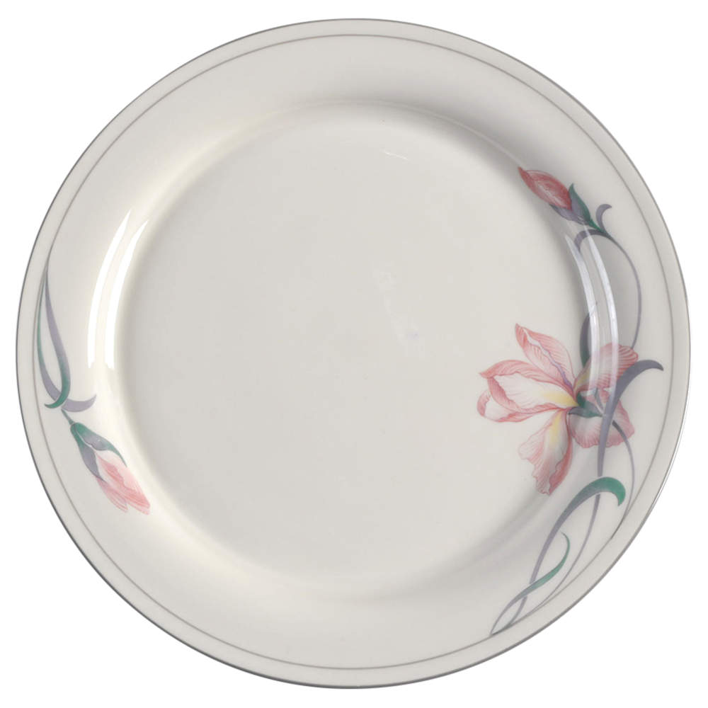 Iris on Grey Dinner Plate by Lenox-1