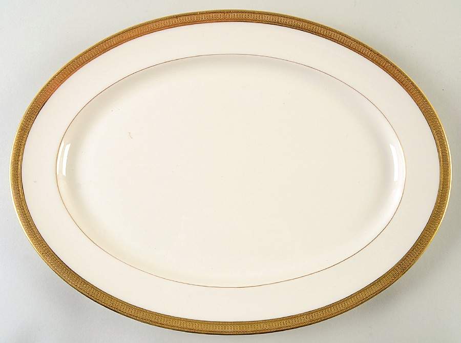 J19 Cream 15" Oval Serving Platter by Lenox-1