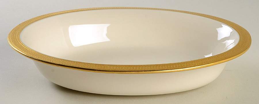 J19 Cream 9" Oval Vegetable Bowl by Lenox-1