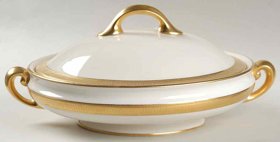 J19 Cream Round Covered Vegetable by Lenox-1