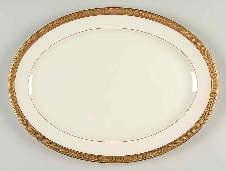 J19 Cream 13" Oval Serving Platter by Lenox-1